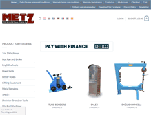 Tablet Screenshot of metztools.com